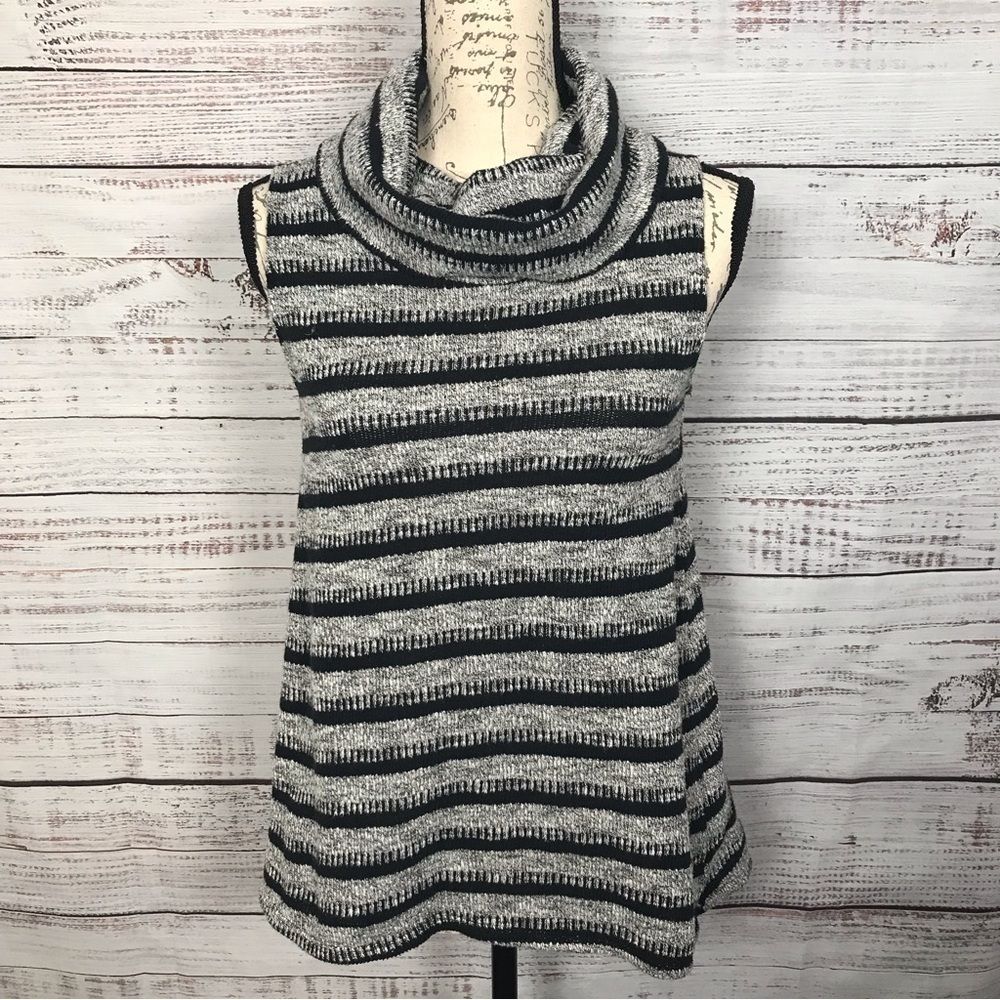 Dolan Left Coast Collection Sleeveless cowl neck size small striped tank blouse